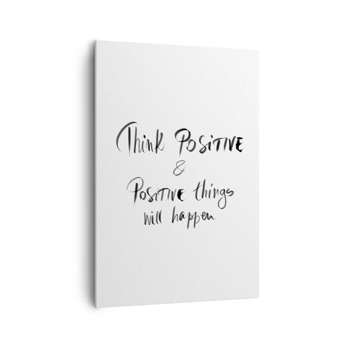 Impression sur toile - Image sur toile - Lettrage inspirant en noir sur fond blanc - 70x100cm - Comment vivre? - Décoration murale moderne pour le salon et la chambre ARTTOR