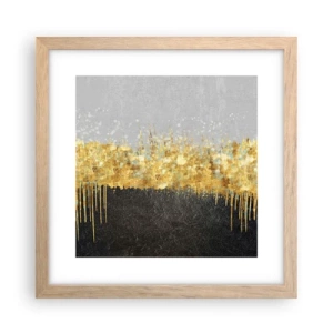 Affiche dans un chêne clair - Poster - Vers l'intérieur et vers le haut - 30x30 cm