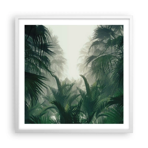 Affiche dans un cadre blanc - Poster - Secret tropical - 60x60 cm