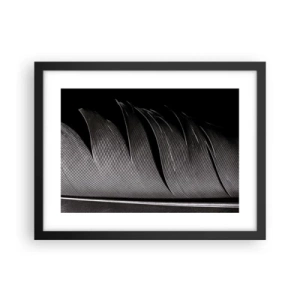 Affiche dans un cadre noir - Poster - La plume – un design magnifique - 40x30 cm