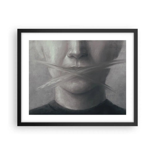 Affiche dans un cadre noir - Poster - Sans mot - 50x40 cm