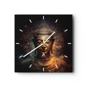 Horloge murale - Pendule murale - Équilibre spirituel - 40x40 cm