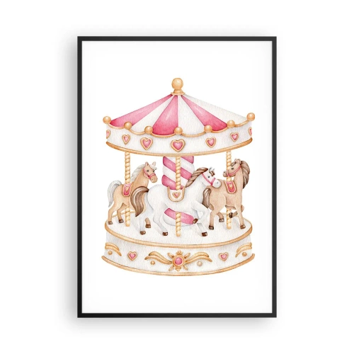 Affiche dans un cadre noir - Poster - Le doux monde de l'enfance - 70x100 cm