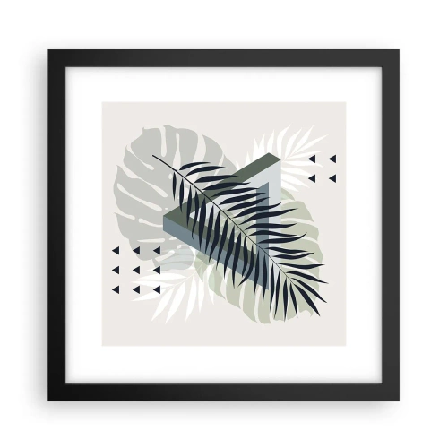 Affiche dans un cadre noir - Poster - Nature et géométrie - deux odres? - 30x30 cm
