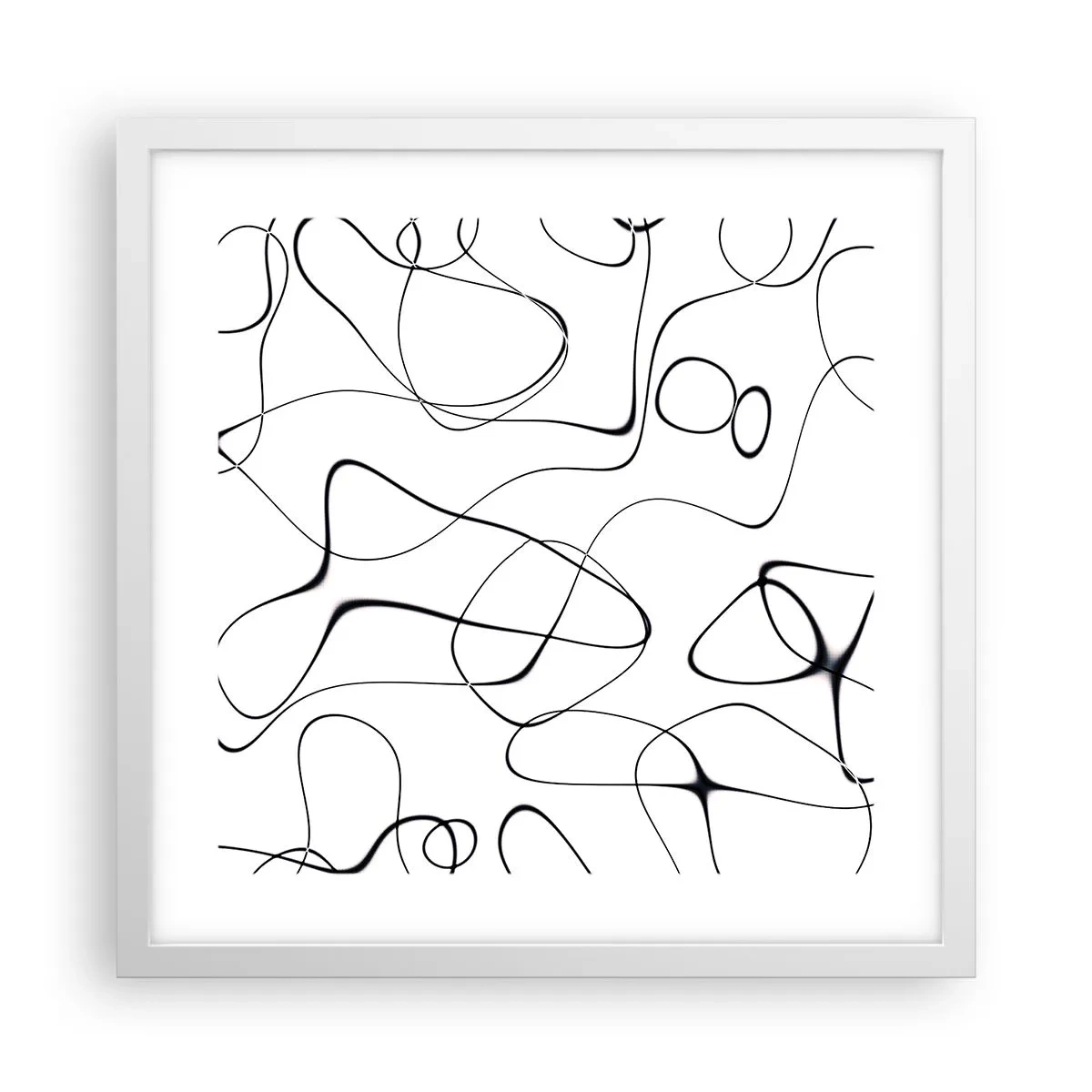 Affiche dans un cadre blanc - Poster - Le chemin de la vie, les voies du hasard - 40x40 cm