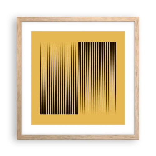 Affiche dans un chêne clair - Poster - Cadre opposé - 40x40 cm