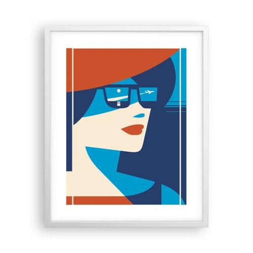 Affiche dans un cadre blanc - Poster - Voyage de vacances - 40x50 cm