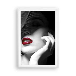 Affiche dans un cadre blanc - Poster - Étude écarlate - 61x91 cm