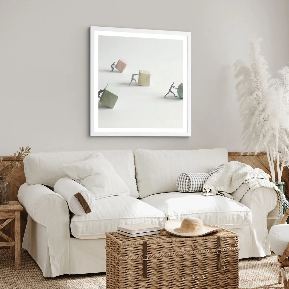 Affiche dans un cadre blanc - Poster - Rien que la vie - 40x40 cm