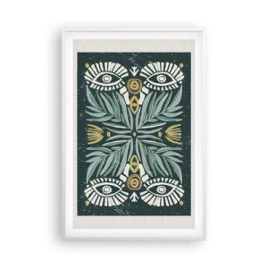 Affiche dans un cadre blanc - Poster - Comme une découpe folklorique - 61x91 cm