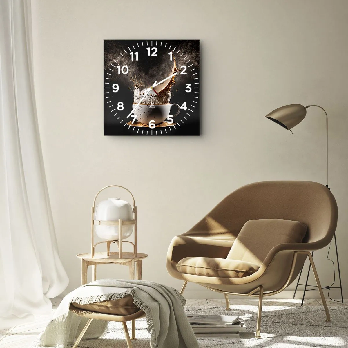 Horloge murale - Pendule murale - Une explosion de saveur - 40x40 cm