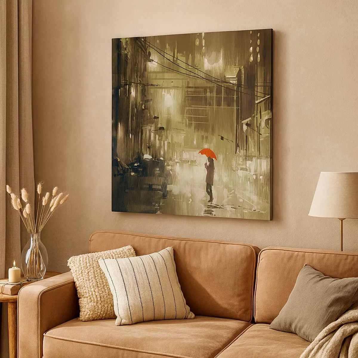 Impression sur toile - Image sur toile - Seule mais pas solitaire - 30x30 cm