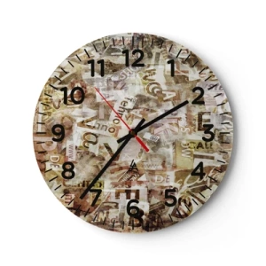 Horloge murale - Pendule murale - J'unifie le bavardage - 30x30 cm