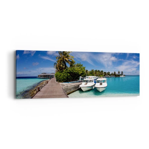 Impression sur toile - Image sur toile - Et cependant, le paradis existe bien - 90x30 cm