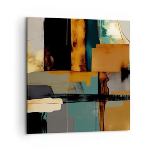 Impression sur toile - Image sur toile - Abstraction – lumière et ombre - 50x50 cm