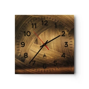 Horloge murale - Pendule murale - Dans un labyrinthe en or - 40x40 cm