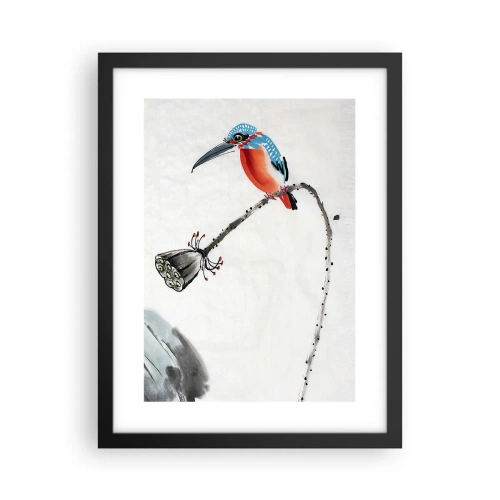 Affiche dans un cadre noir - Poster - La vie du champ - 30x40 cm