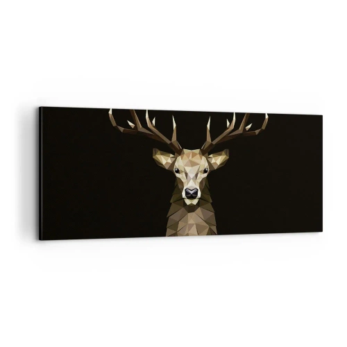 Impression sur toile - Image sur toile - Cerf cubique - 100x40 cm