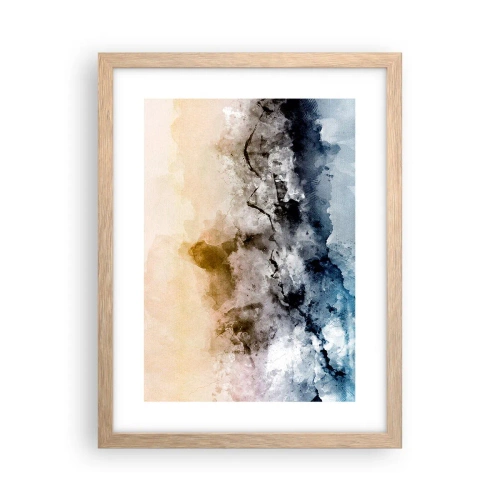 Affiche dans un chêne clair - Poster - Noyé dans un nuage de brouillard - 30x40 cm