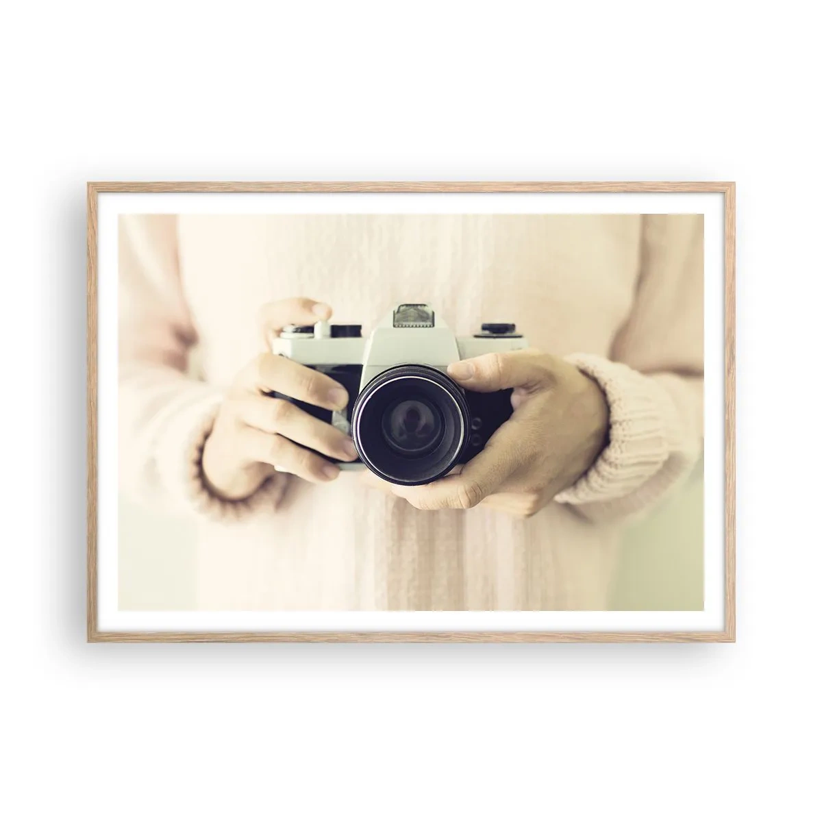 Affiche dans un chêne clair - Poster - Pour voir plus ... - 100x70 cm