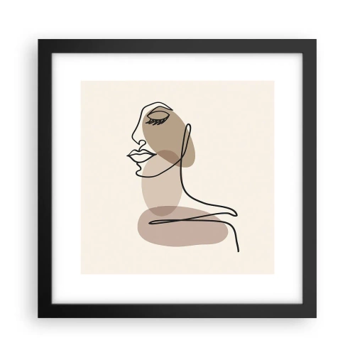 Affiche dans un cadre noir - Poster - S'écouter - 30x30 cm