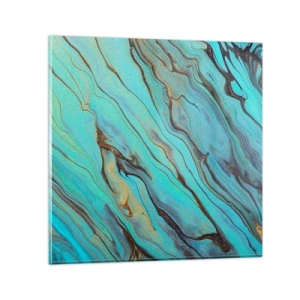 Impression sur verre - Image sur verre - Marée turquoise - 30x30 cm