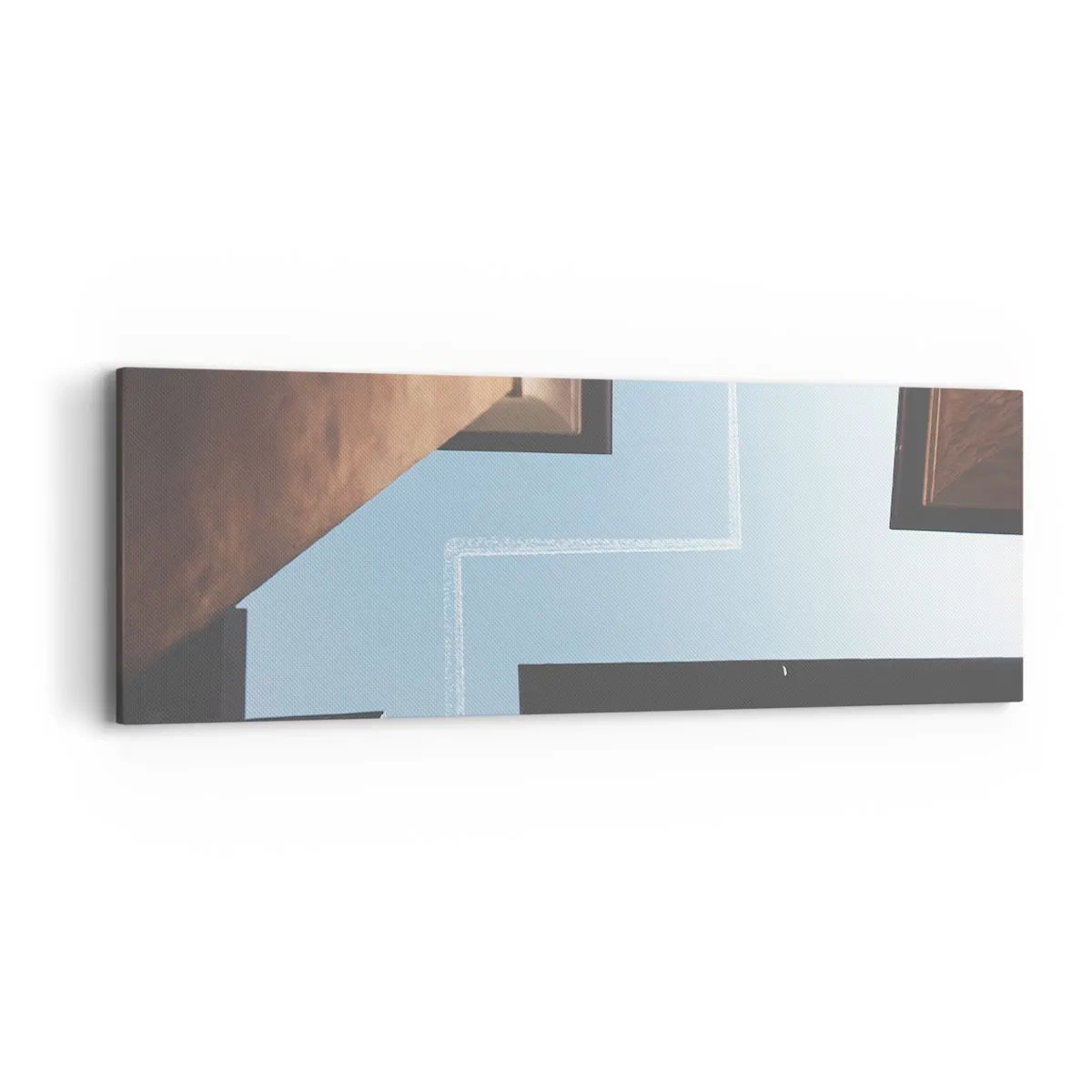 Impression sur toile - Image sur toile - Au-dessus du labyrinthe de la ville - 90x30 cm