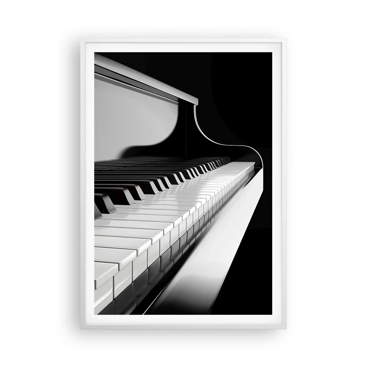 Affiche dans un cadre blanc - Poster - Harmonie des formes et des couleurs - 70x100 cm