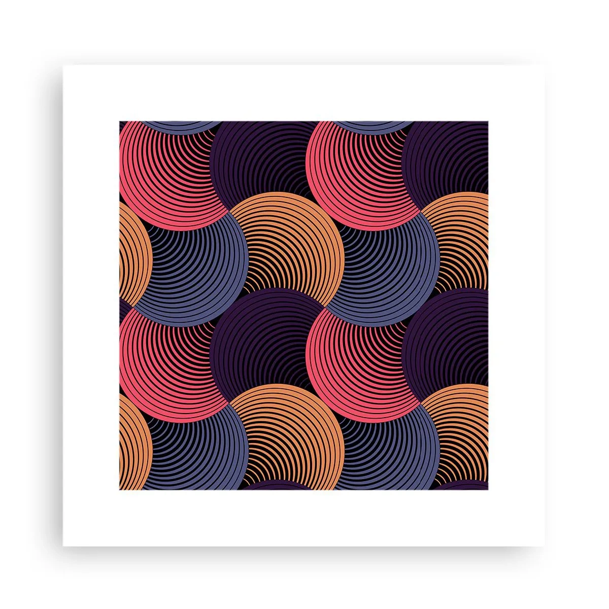 Affiche - Poster - Dans un rythme circulaire - 30x30 cm