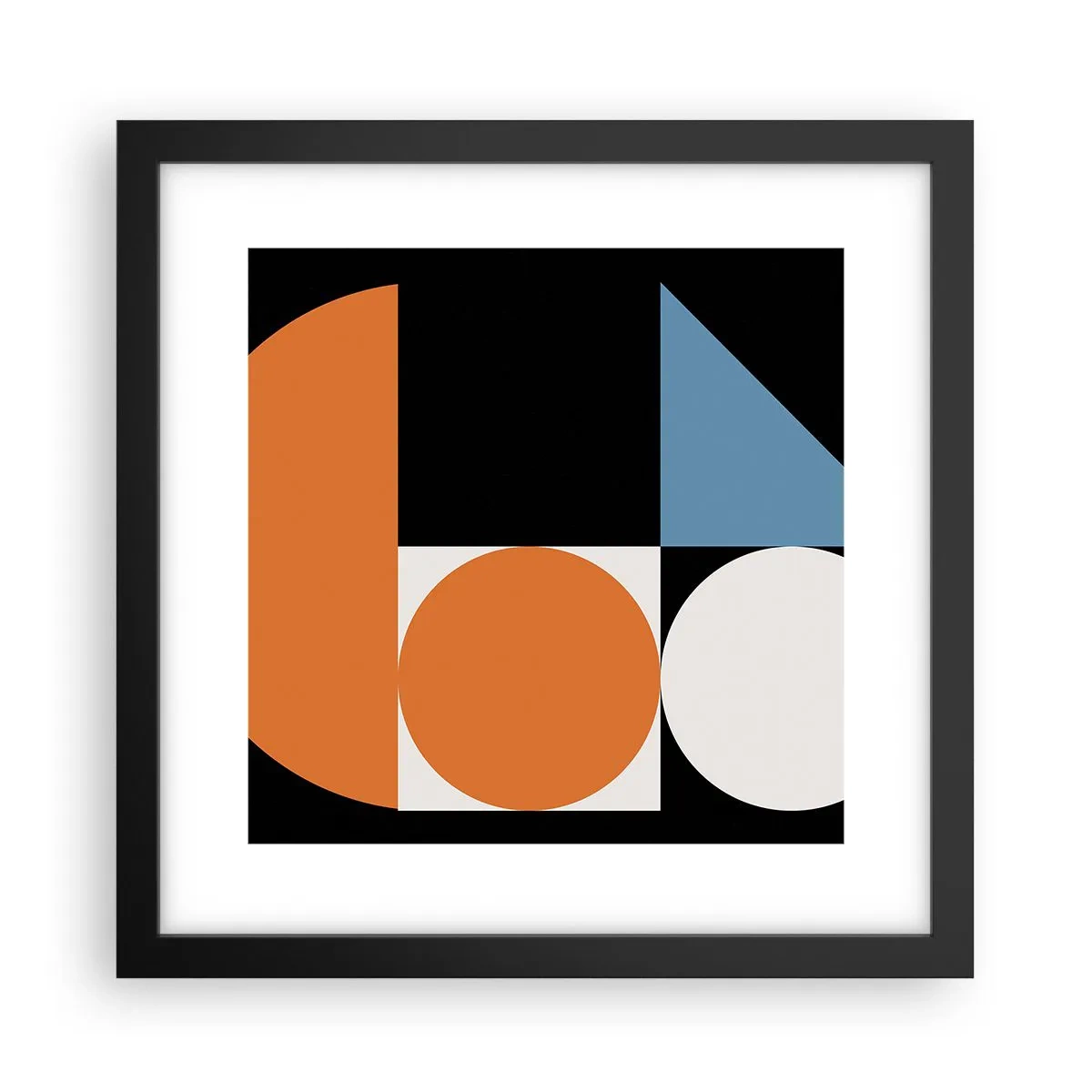 Affiche dans un cadre noir - Poster - Rangement de figures - 30x30 cm