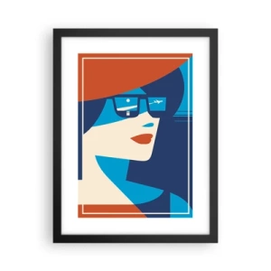 Affiche dans un cadre noir - Poster - Voyage de vacances - 30x40 cm