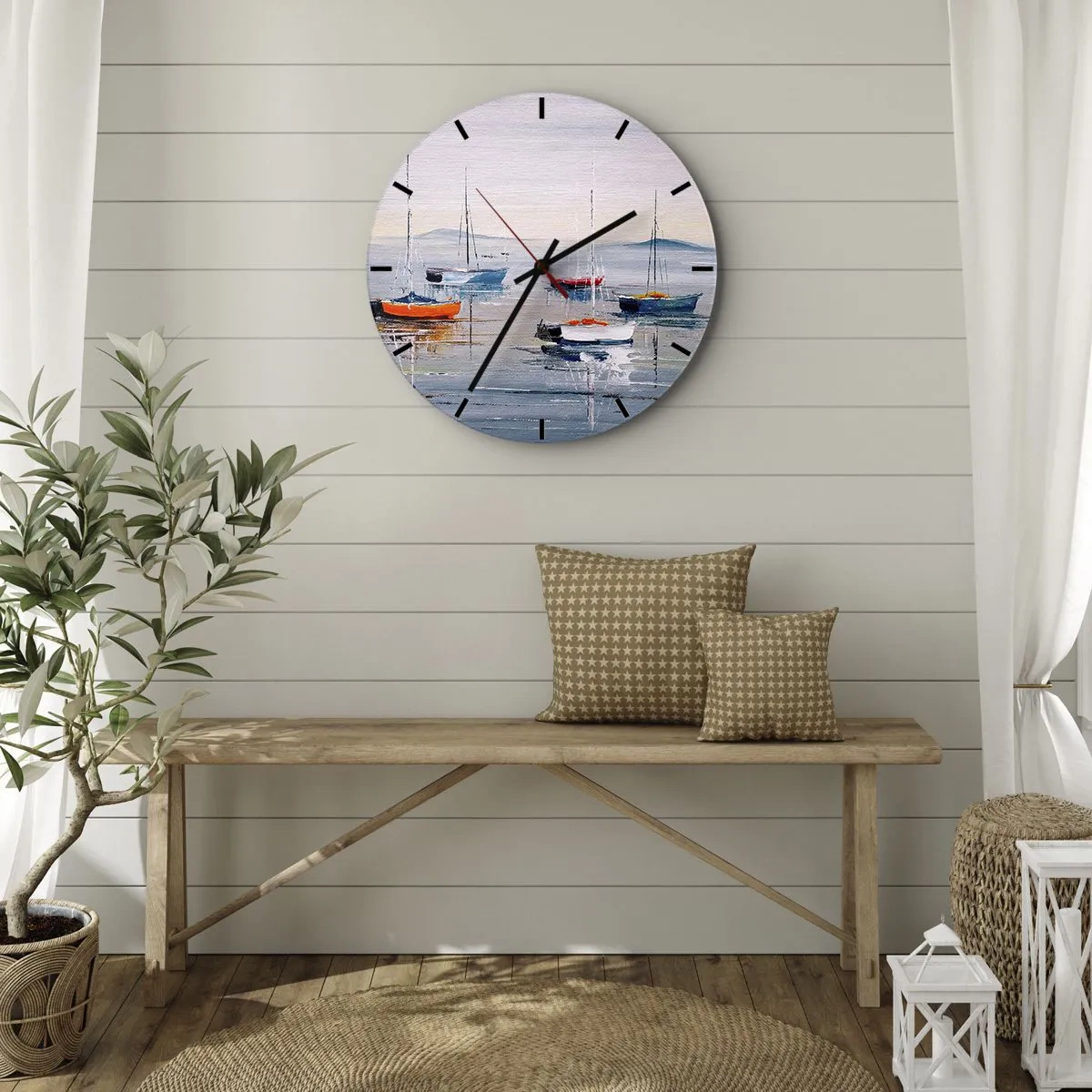 Horloge murale - Pendule murale - Un repos bien mérité - 30x30 cm
