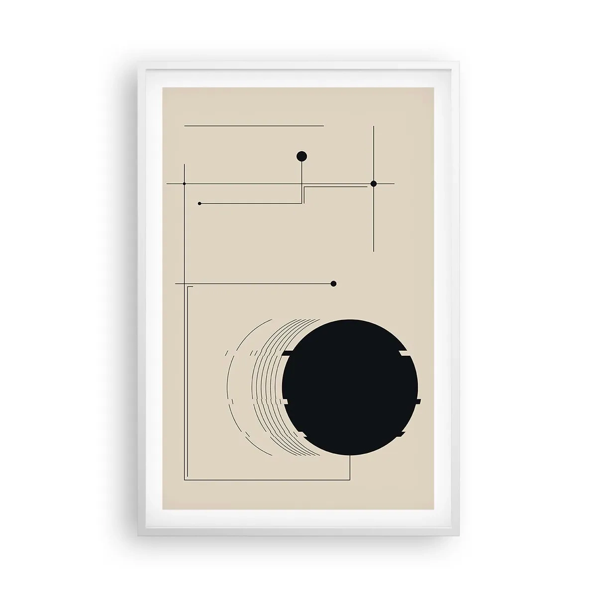 Affiche dans un cadre blanc - Poster - Une composition flexible et dynamique - 61x91 cm