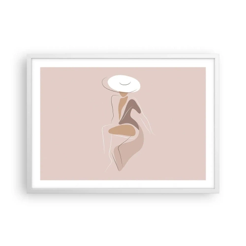 Affiche dans un cadre blanc - Poster - Être une dame - 70x50 cm