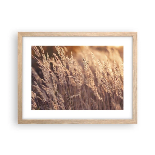 Affiche dans un chêne clair - Poster - Prêt à accueillir l'automne - 40x30 cm