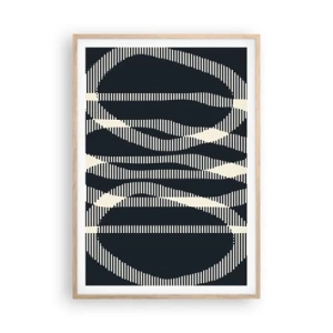 Affiche dans un chêne clair - Poster - Une tentative de briser l'obscurité - 70x100 cm