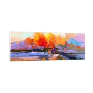 Impression sur verre - Image sur verre - L'automne est arrivé - 90x30 cm