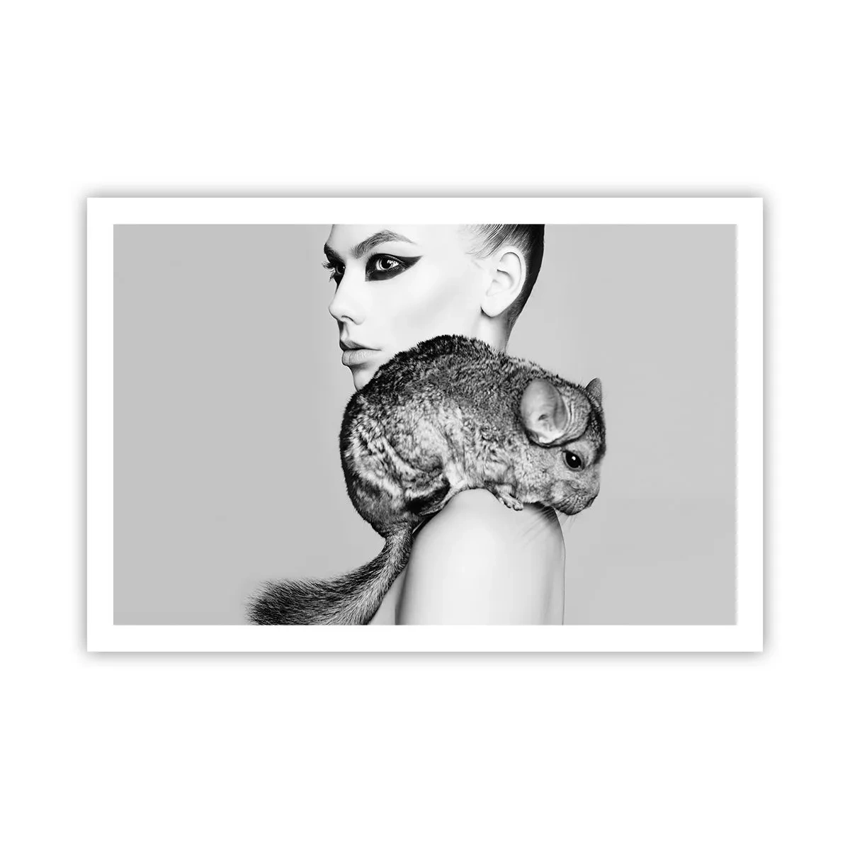 Affiche - Poster - Dame au chinchilla - 91x61 cm