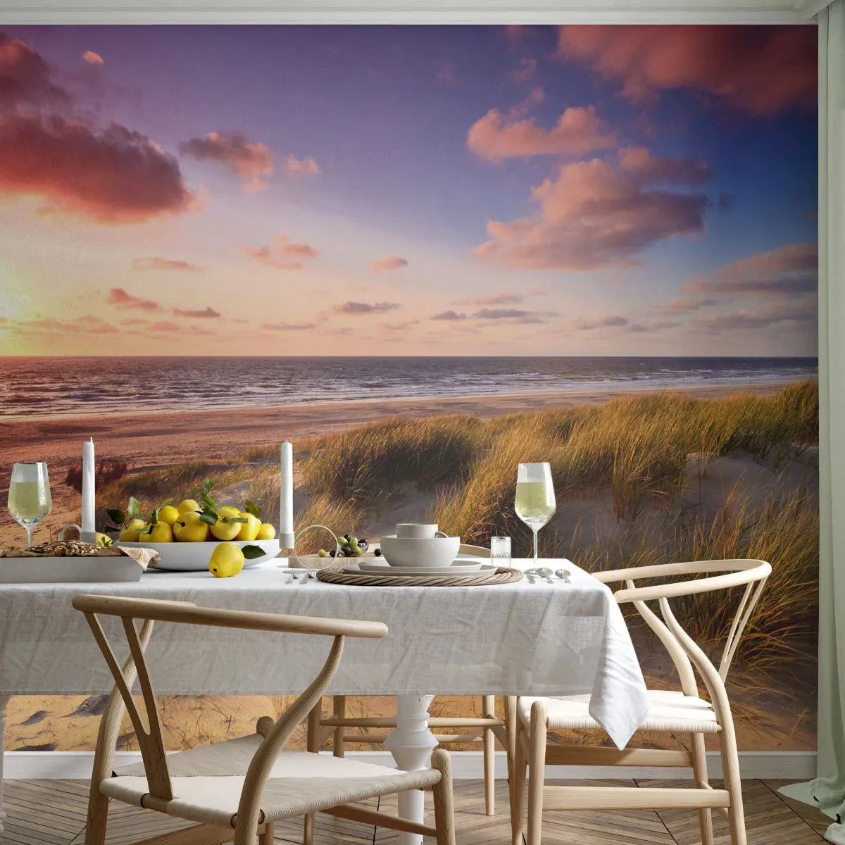 Papier Peint Photo Standard Eco - L'air sent déjà l'été - Paysage, Plage, Dune - 400x280 cm