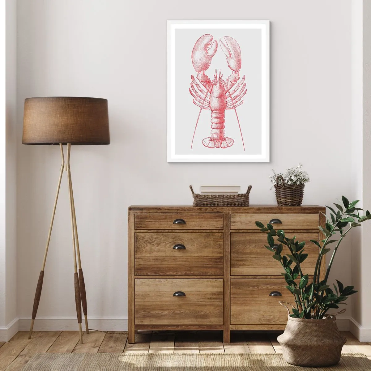Affiche dans un cadre blanc - Poster - Un homard digne d'Homère - 30x40 cm