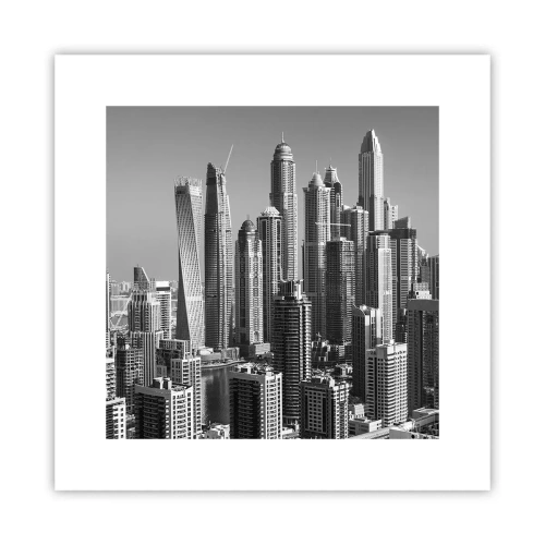 Affiche - Poster - Ville sur le désert - 30x30 cm