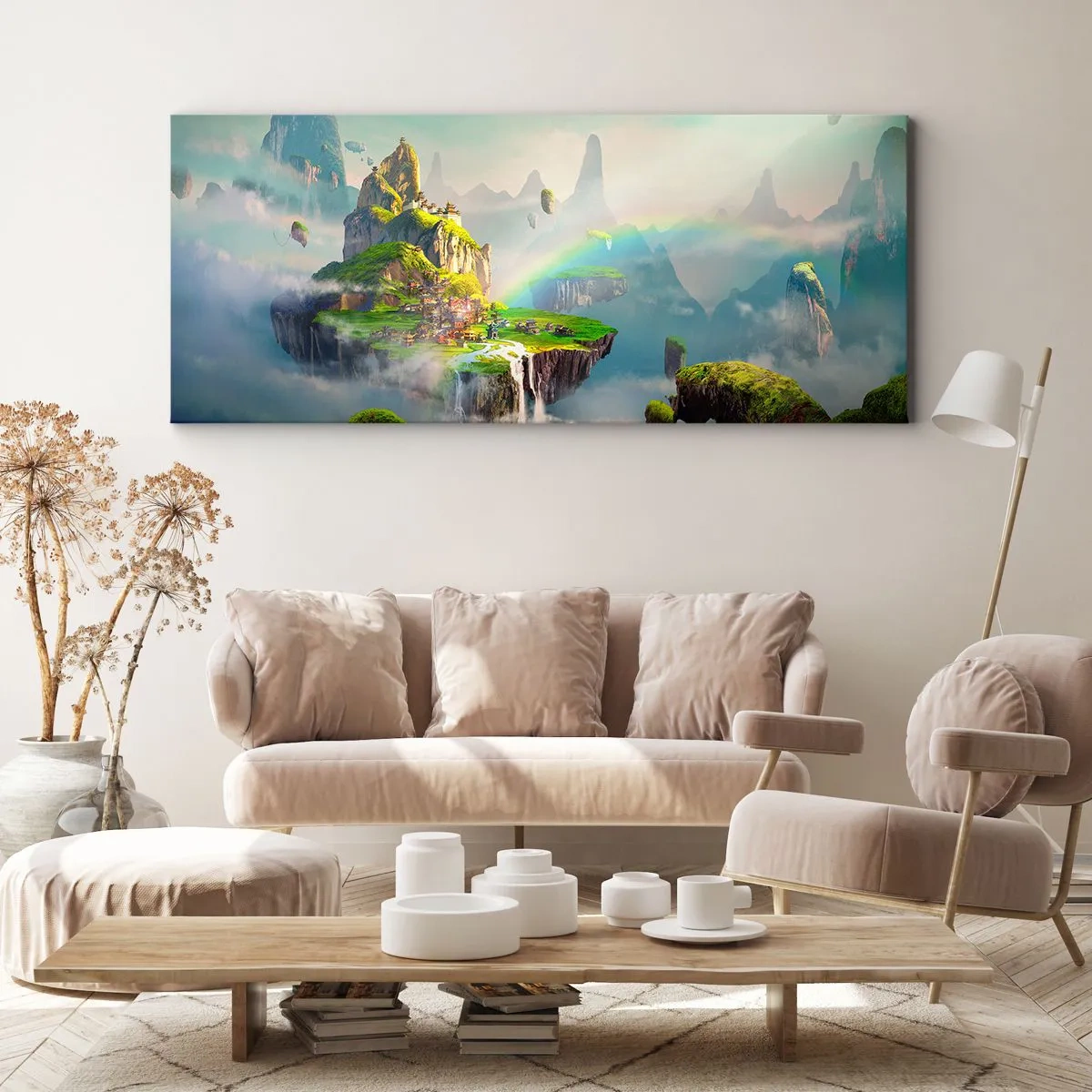 Impression sur toile - Image sur toile - Au milieu des cieux - îles du bonheur - 90x30 cm