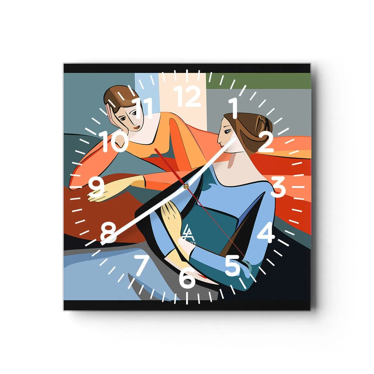 Horloge murale - Pendule murale - Un moment de confiance - 40x40 cm