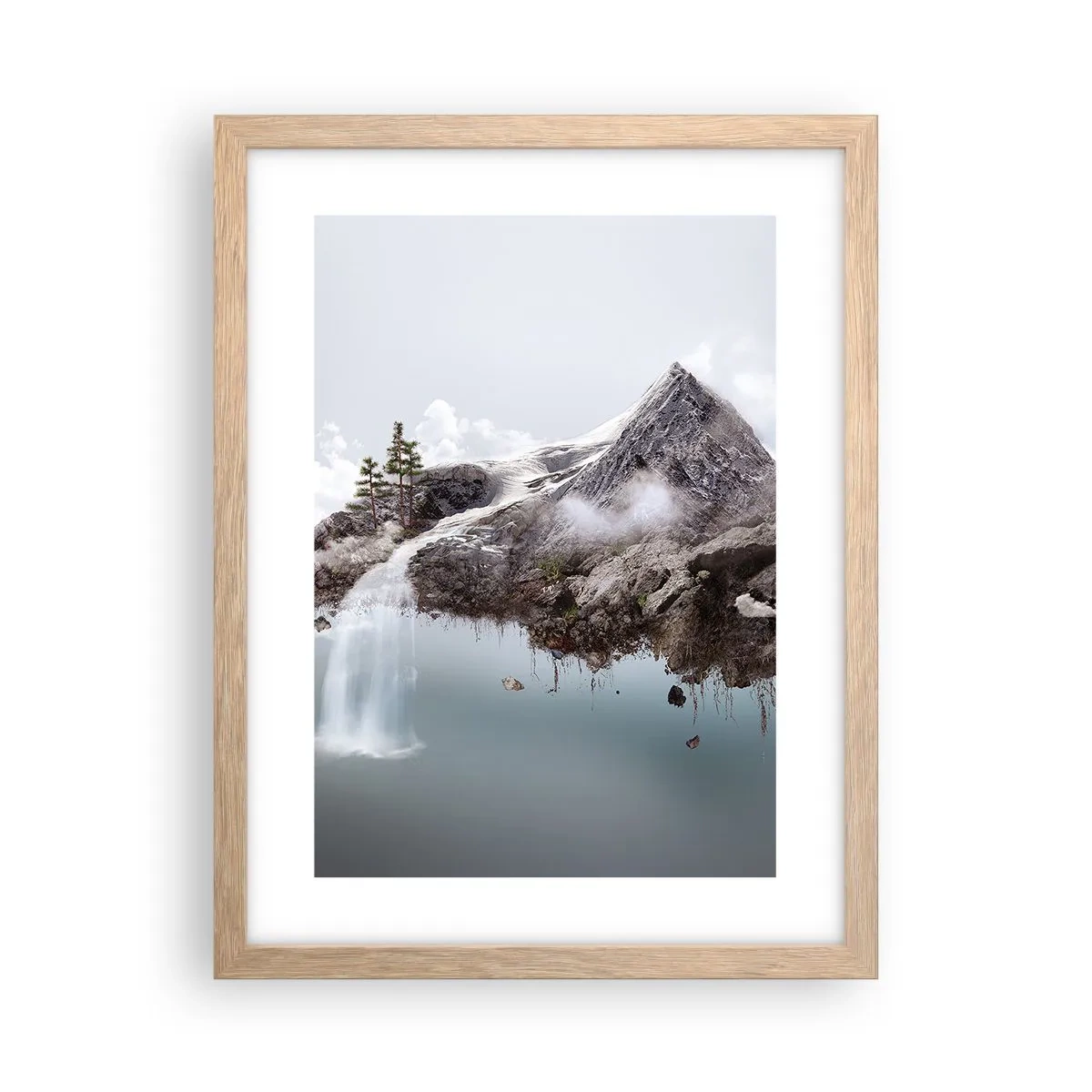 Affiche dans un chêne clair - Poster - L'oeil du surréaliste - 30x40 cm