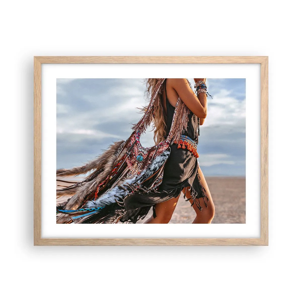 Affiche dans un chêne clair - Poster - La fille du chaman - 50x40 cm