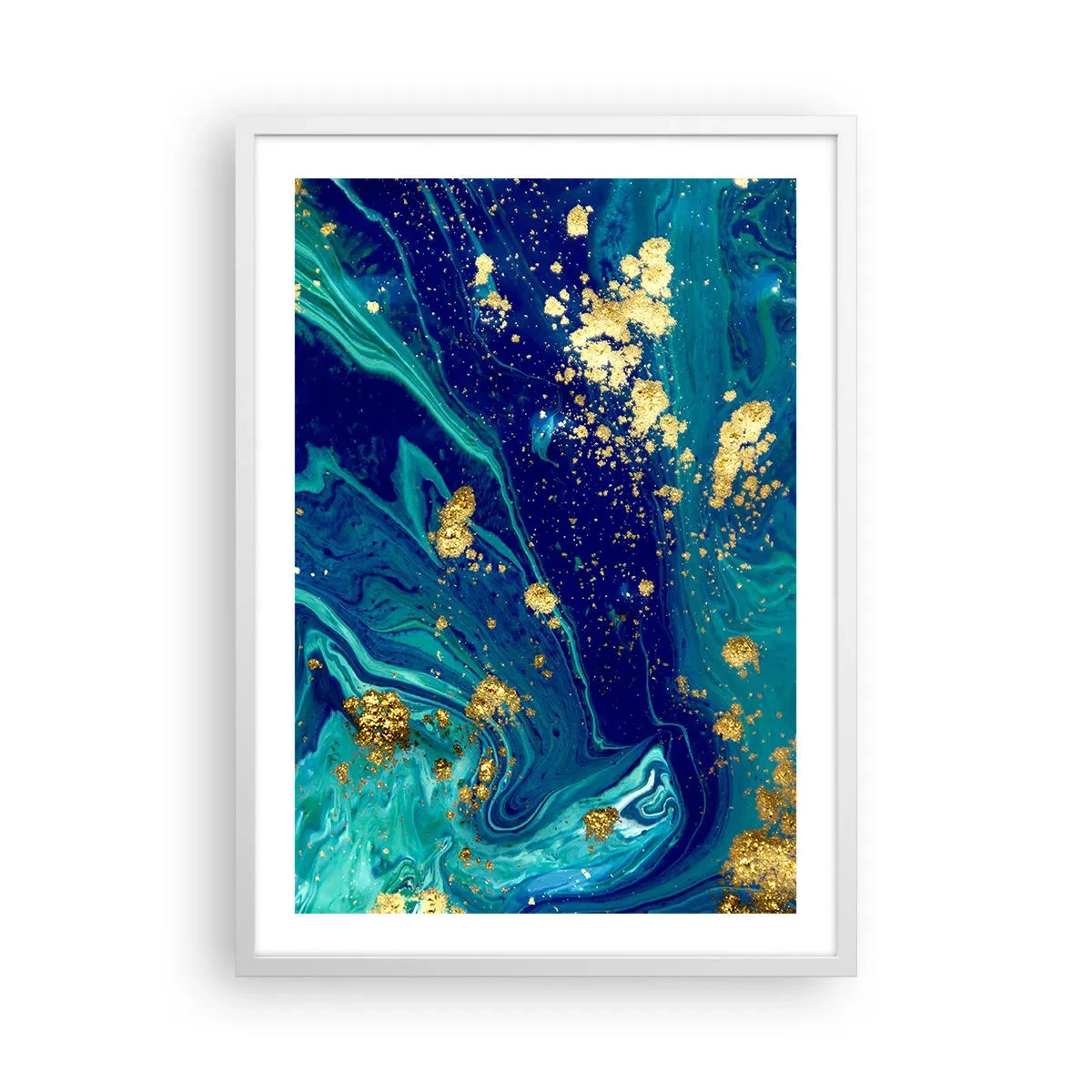 Affiche dans un cadre blanc - Poster - Les pétales du soleil - 50x70 cm