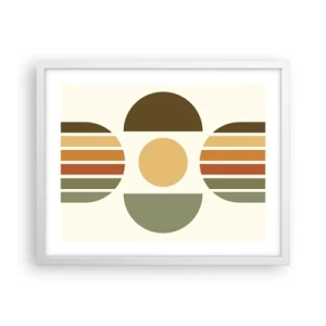 Affiche dans un cadre blanc - Poster - Dans les coulaurs de la terre - 50x40 cm