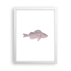 Affiche dans un cadre blanc - Poster - Poisson aux grands yeux - 30x40 cm