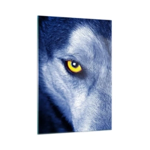 Impression sur verre - Image sur verre - Le regard envoûtant d'un loup - 50x70cm - Regars hypnotique - Décoration murale moderne pour le salon et la chambre ARTTOR