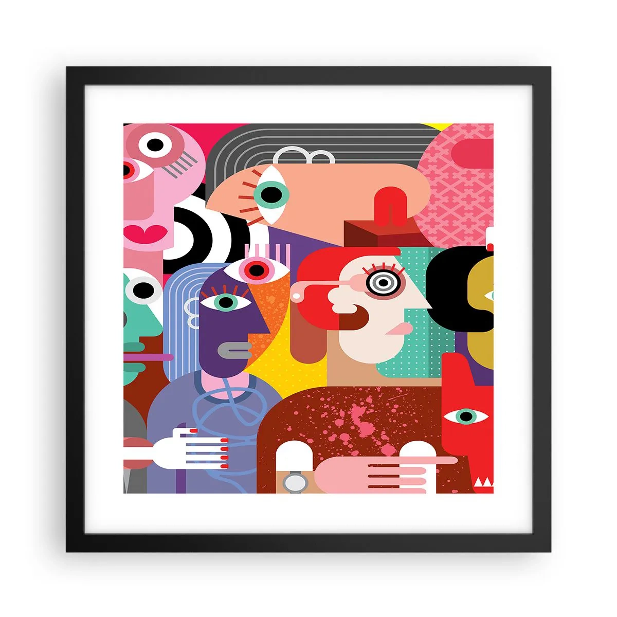 Affiche dans un cadre noir - Poster - Nous par M. Picasso - 40x40 cm